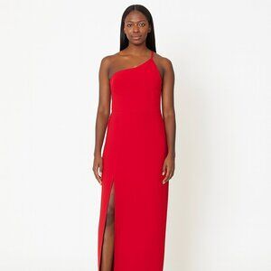 Abercrombie & Fitch Vibrant Red Asymmetrical Dress